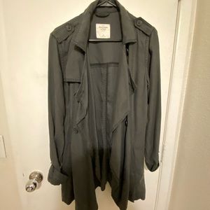 Abercrombie drapey trench coat